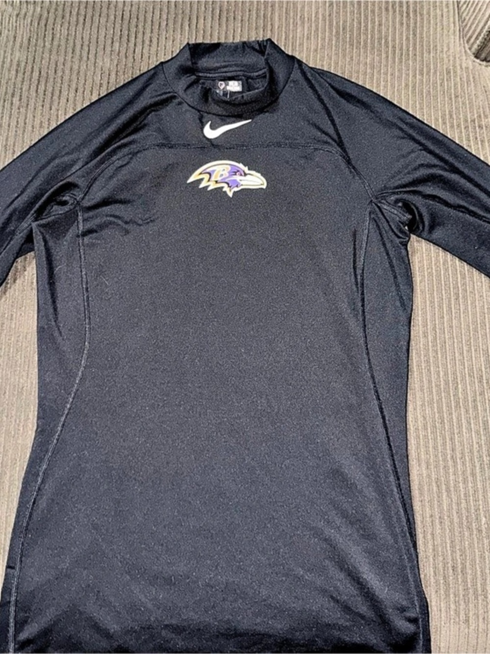Nike Baltimore Ravens NFL On Field Dri-FIT Long Sleeve Mock Neck Shirt